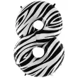 balon foliowy cyfra 8 zebra grabo 40 dgt