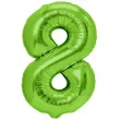 balon foliowy cyfra 8 zielone jabluszko partypal 39 dgt