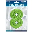 balon foliowy cyfra 8 zielone jabluszko partypal 39 dgt
