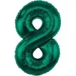 balon foliowy cyfra 8 zielony butelkowy godan 33 dgt