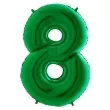 balon foliowy cyfra 8 zielony grabo 40 dgt