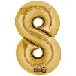 balon foliowy cyfra 8 zloty amscan 14 dgt
