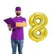 balon foliowy cyfra 8 zloty partypal 16 dgt