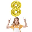 balon foliowy cyfra 8 zloty partypal 16 dgt