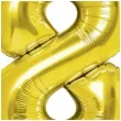 balon foliowy cyfra 8 zloty partypal 16 dgt