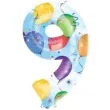 balon foliowy cyfra 9 baloniki amscan 34 dgt
