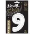 balon foliowy cyfra 9 bialy godan 36 dgt