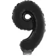balon foliowy cyfra 9 czarny funny fashion 16 dgt