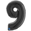 balon foliowy cyfra 9 czarny grabo 26 dgt