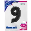 balon foliowy cyfra 9 czarny grabo 26 dgt