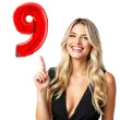 balon foliowy cyfra 9 czerwony grabo 26 dgt