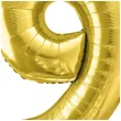 balon foliowy cyfra 9 jasnozloty partydeco 34 dgt