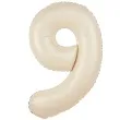 balon foliowy cyfra 9 kremowy 39 dgt