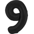 balon foliowy cyfra 9 metaliczny mat czarny folat 34 dgt