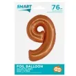 balon foliowy cyfra 9 miedziany godan 30 dgt