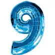balon foliowy cyfra 9 niebieski amscan 34 dgt