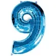 balon foliowy cyfra 9 niebieski flexmetal 34 dgt