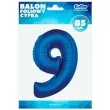 balon foliowy cyfra 9 niebieski godan 34 dgt
