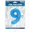 balon foliowy cyfra 9 niebieski partypal 16 dgt