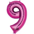 balon foliowy cyfra 9 rozowy amscan 34 dgt