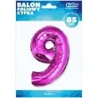 balon foliowy cyfra 9 rozowy godan 34 dgt