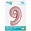 balon foliowy cyfra 9 rozowy matowy godan 30 dgt