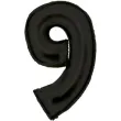 balon foliowy cyfra 9 satynowy czarny amscan 34 dgt