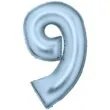 balon foliowy cyfra 9 satynowy niebieski amscan 34 dgt