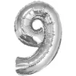balon foliowy cyfra 9 srebrny godan 14 dgt