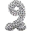balon foliowy cyfra 9 stojaca panterka folat 17 dgt