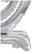 balon foliowy cyfra 9 stojaca srebrny godan 15 dgt