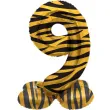 balon foliowy cyfra 9 stojaca tygrysie pregi folat 17 dgt