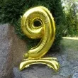 balon foliowy cyfra 9 stojaca zloty dekoracjepolska 30 dgt