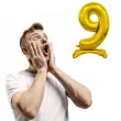 balon foliowy cyfra 9 stojaca zloty godan 29 dgt