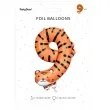 balon foliowy cyfra 9 tygrys pomaranczowy partydeco 34 dgt
