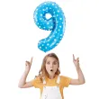 balon foliowy cyfra 9 w gwiazdki niebieski jix 18 dgt