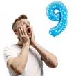 balon foliowy cyfra 9 w gwiazdki niebieski jix 18 dgt