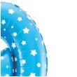 balon foliowy cyfra 9 w gwiazdki niebieski jix 18 dgt
