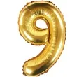 balon foliowy cyfra 9 zloty partydeco 14 dgt