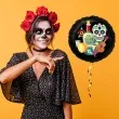 balon foliowy dia de los muertos tequilla czarny 18 rnd