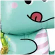 balon foliowy dinozaur w koronie turkusowy jix 34 shp