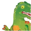 balon foliowy dinozaur zielony betallic 14 shp