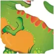 balon foliowy dinozaur zielony betallic 14 shp