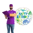 balon foliowy dinozaury i rosliny happy birthday unique 18 rnd