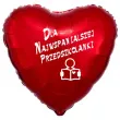 balon foliowy dla najwspanialszej przedszkolanki czerwony 18 hrt