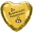 balon foliowy dla najwspanialszej przedszkolanki zloty 18 hrt