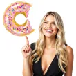 balon foliowy donut z posypka jix 28 shp