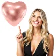 balon foliowy duze serce rozowo zloty partydeco 28 hrt