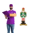 balon foliowy dziadek do orzechow zielony partydeco 33 shp