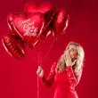 balon foliowy dzien kobiet czerwony 18 hrt